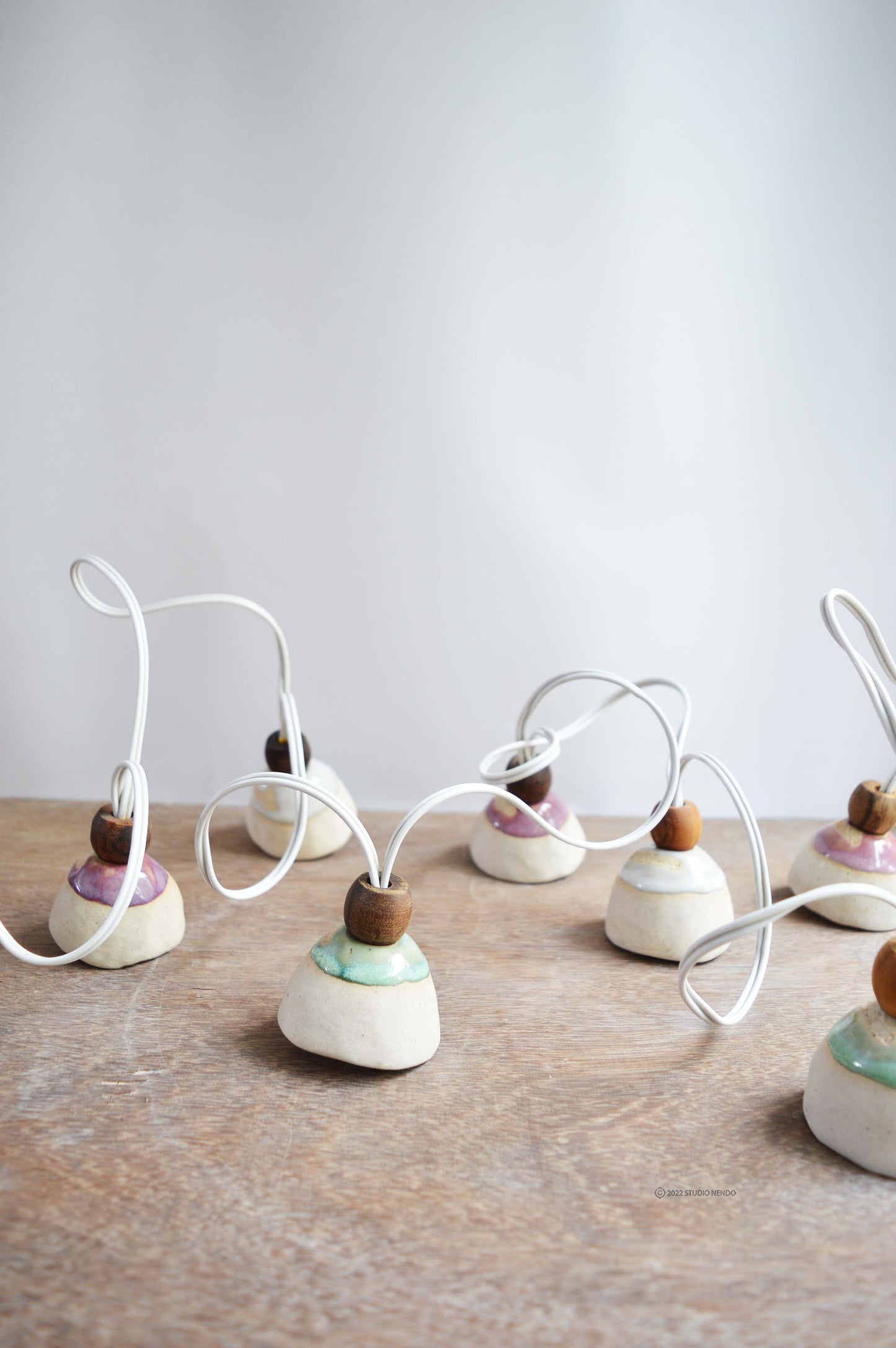 Ceramic String Light- Mottled Bells- Pixie Dust