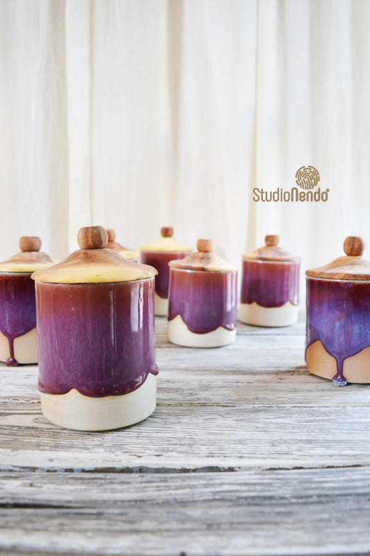 Mottled Rose- Storage Jars