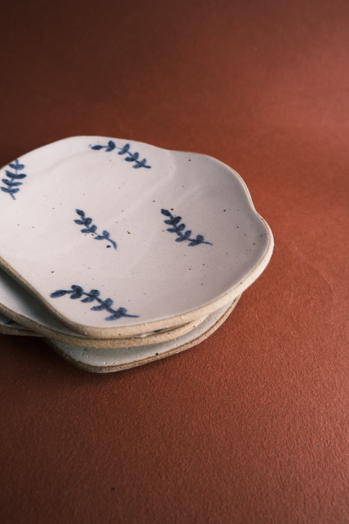 Petal Plate- Leaves Motif- Set of 2