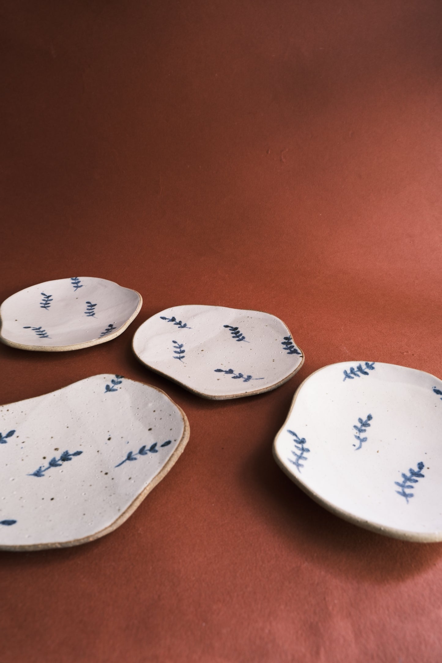 Petal Plate- Leaves Motif- Set of 2