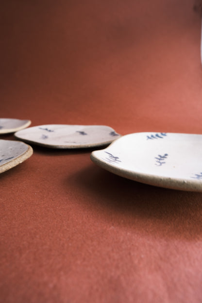 Petal Plate- Leaves Motif- Set of 2