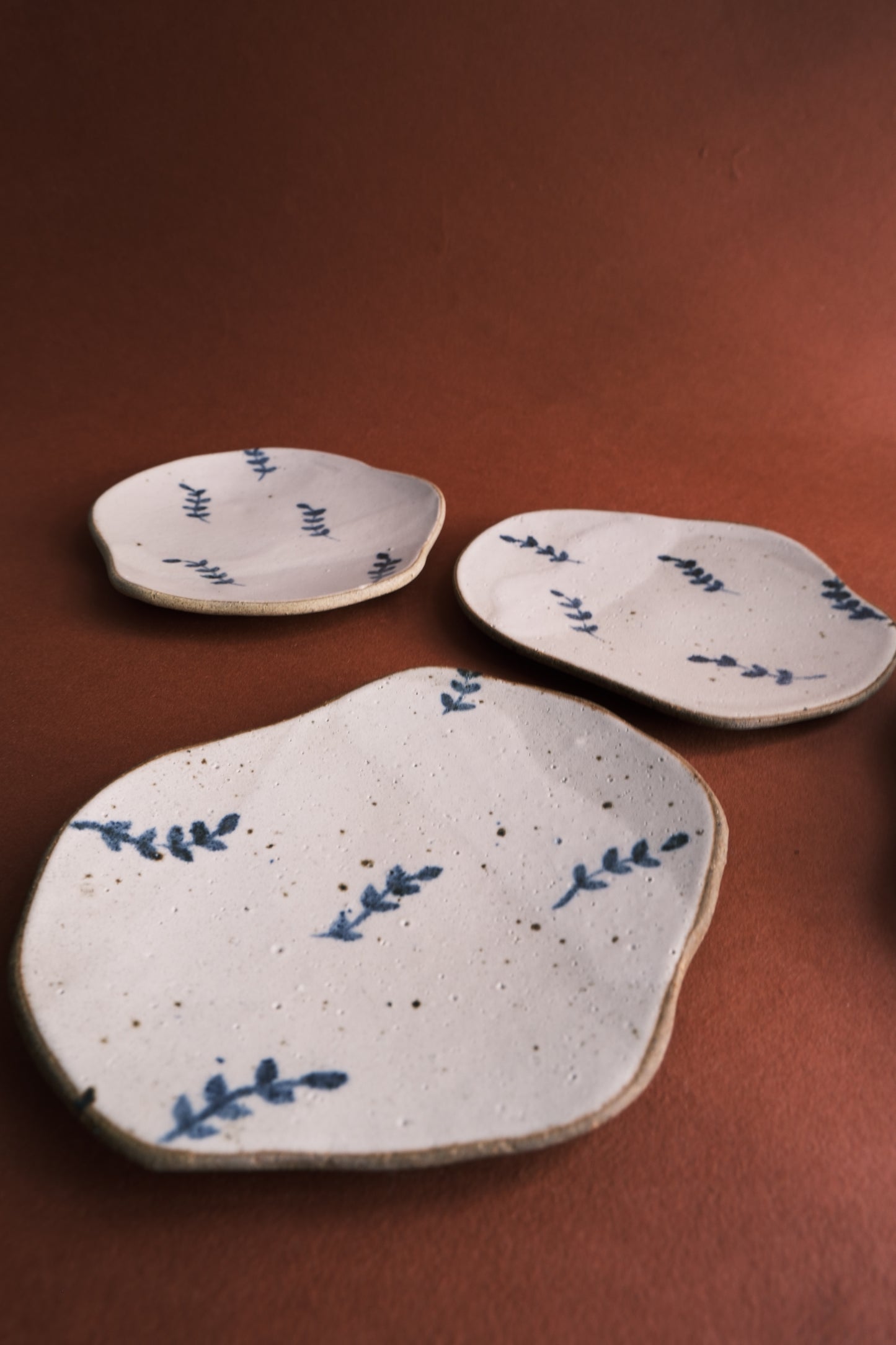 Petal Plate- Leaves Motif- Set of 2