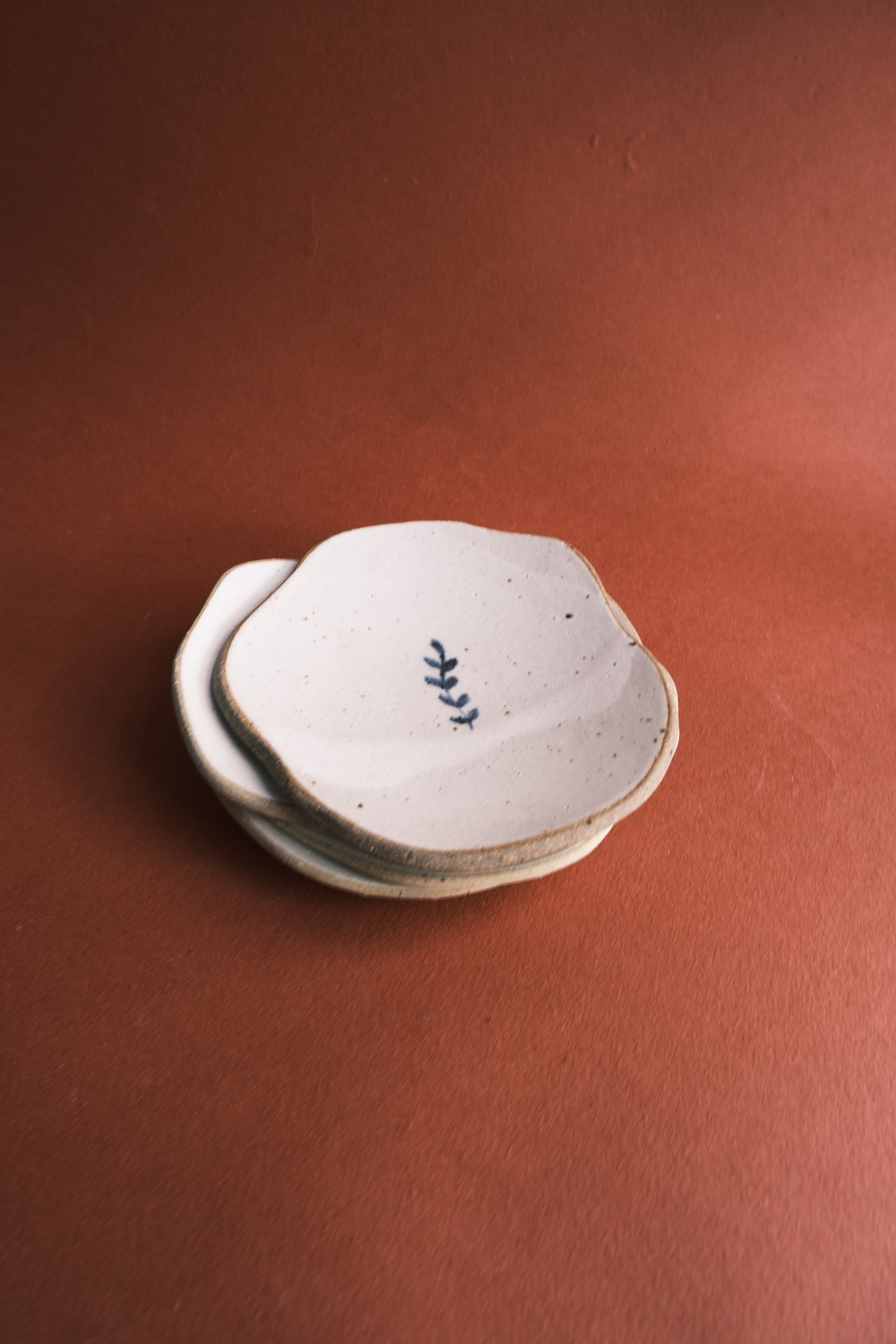 Petal Plate- Leaf Motif- Set of 2