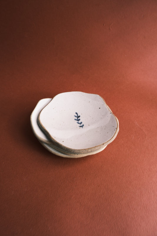 Petal Plate- Leaf Motif- Set of 2
