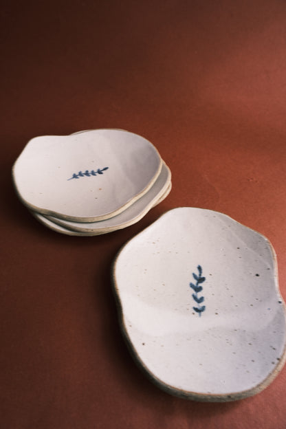 Petal Plate- Leaf Motif- Set of 2