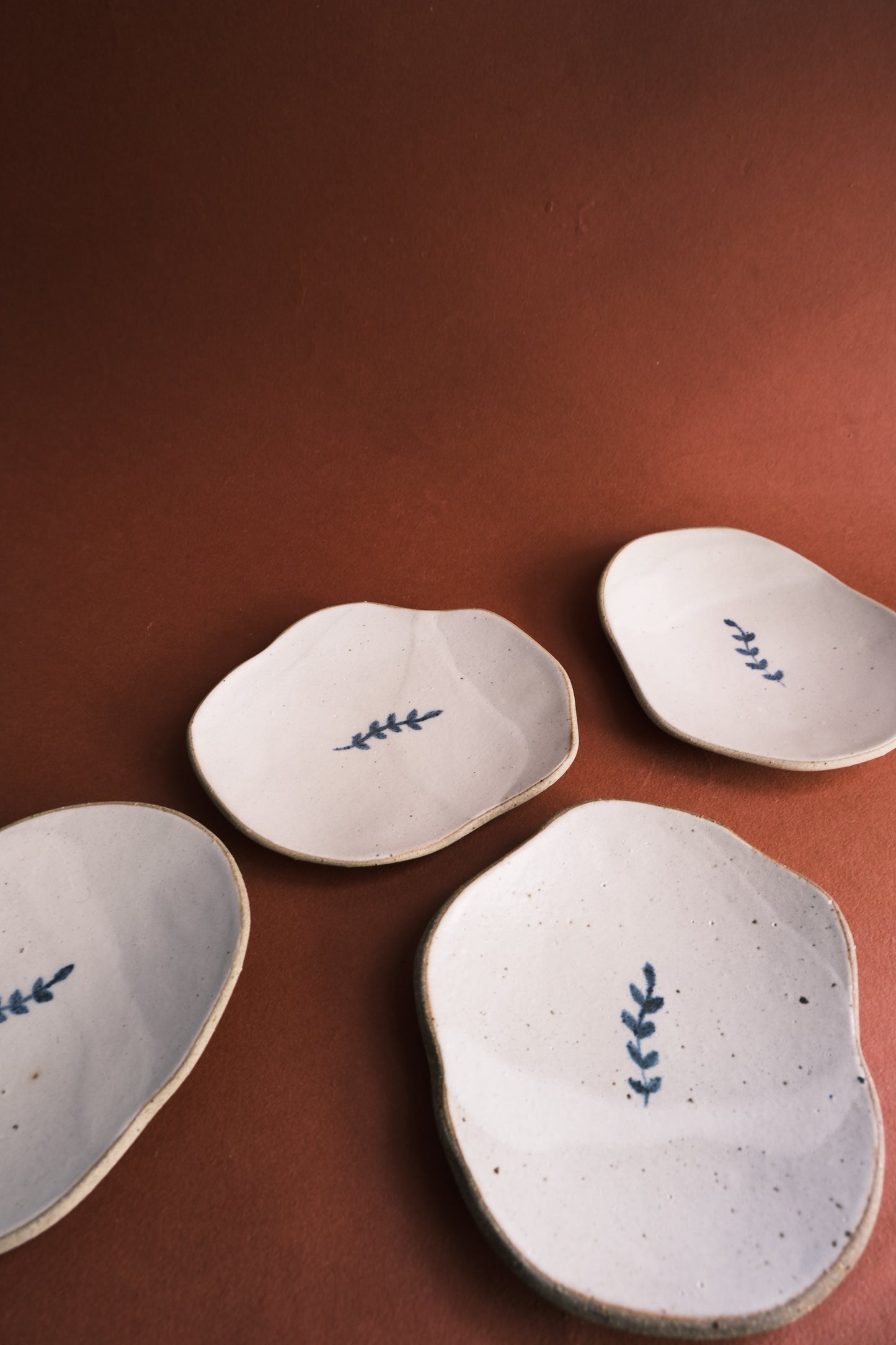 Petal Plate- Leaf Motif- Set of 2