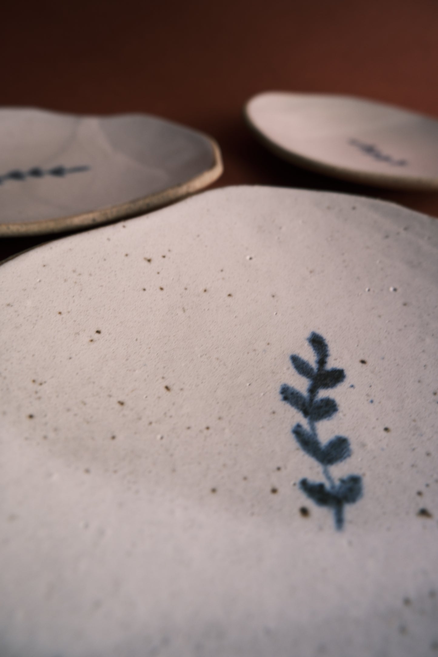 Petal Plate- Leaf Motif- Set of 2