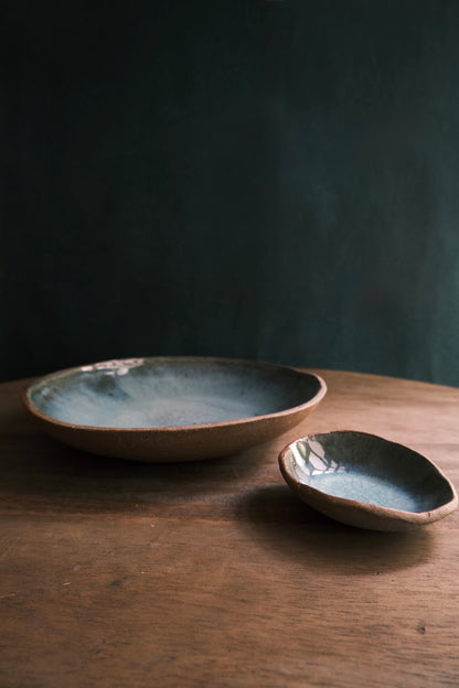 Chip & Dip Bowl/ Serving Bowl- Mottled Green