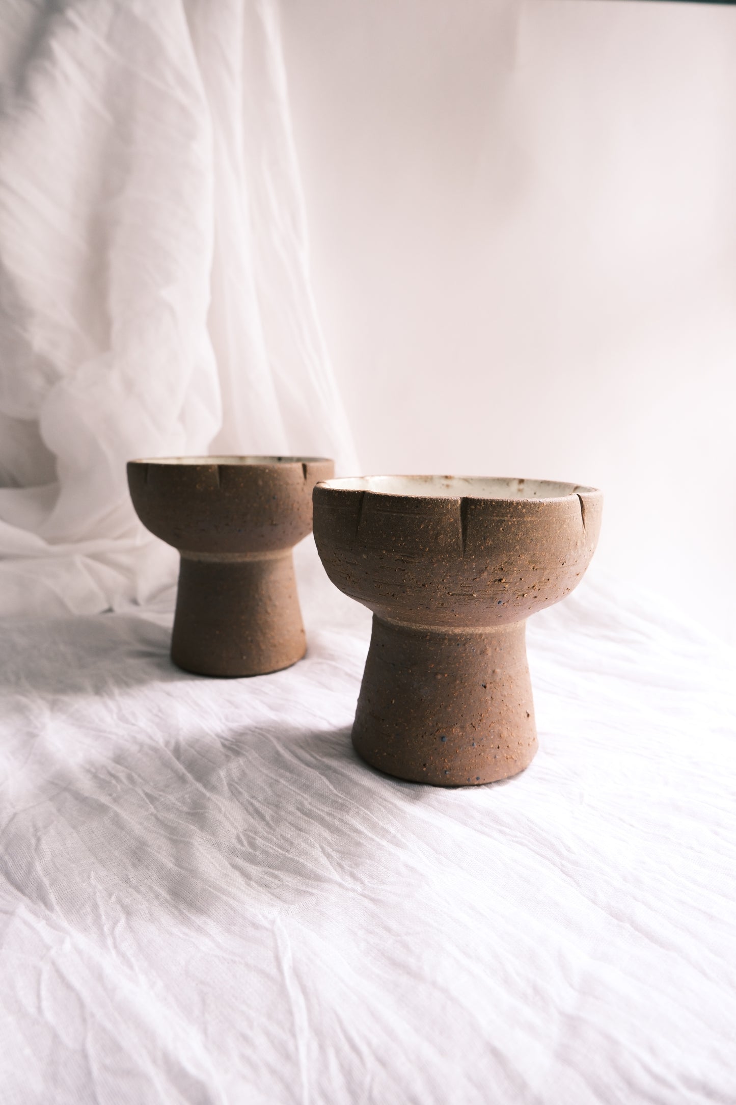 Pedestal Bowl/Ice-Cream Bowl- Set of 2- Wildflower