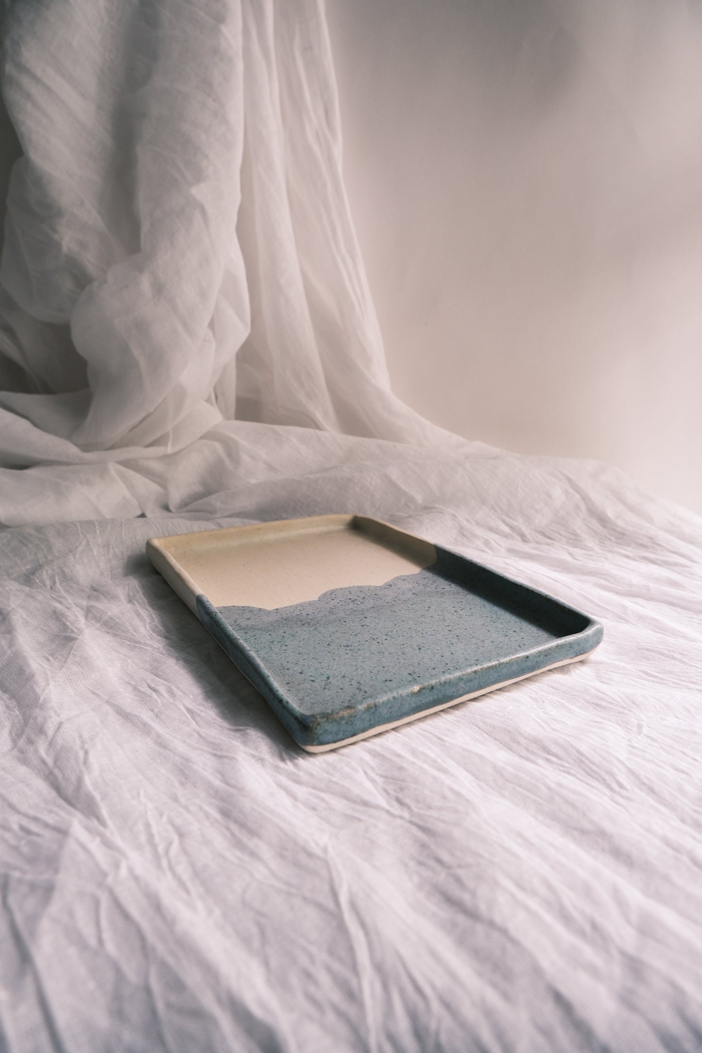 Rectangular Tray for Serving or Keepsakes- Seafoam