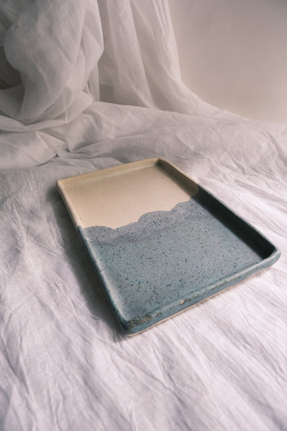 Rectangular Tray for Serving or Keepsakes- Seafoam