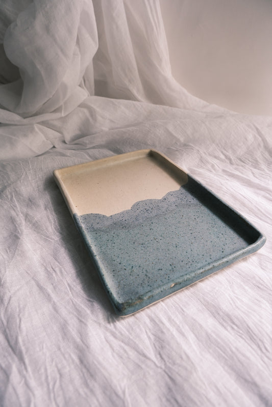 Rectangular Tray for Serving or Keepsakes- Seafoam