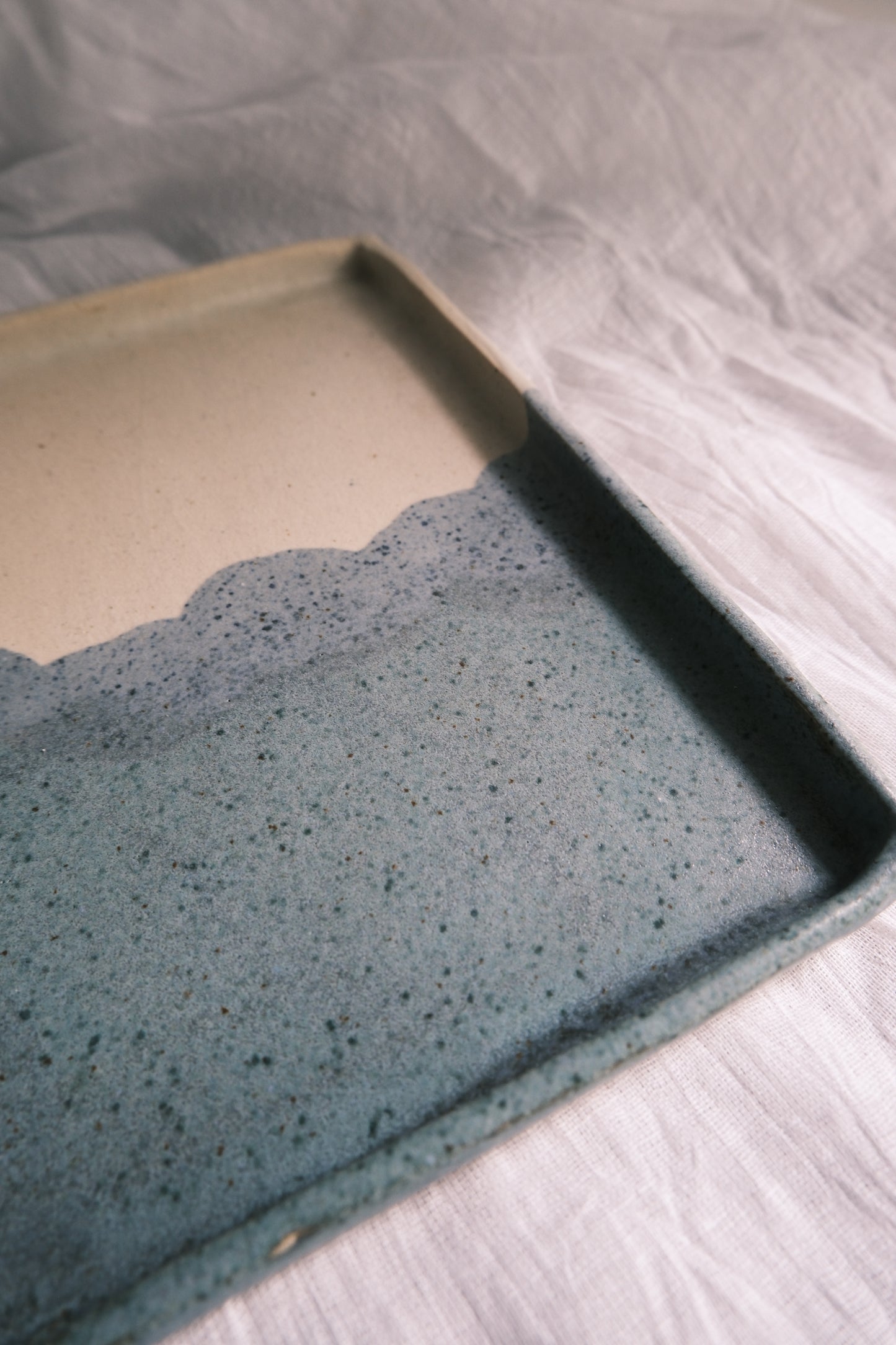 Rectangular Tray for Serving or Keepsakes- Seafoam