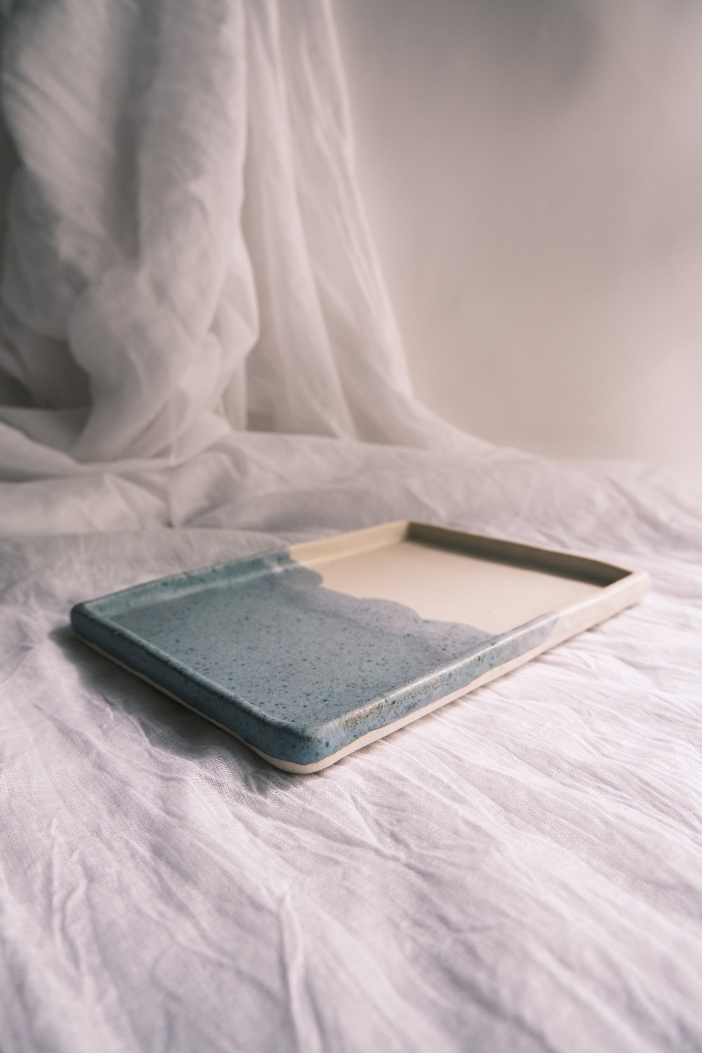 Rectangular Tray for Serving or Keepsakes- Seafoam
