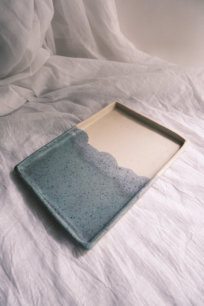 Rectangular Tray for Serving or Keepsakes- Seafoam