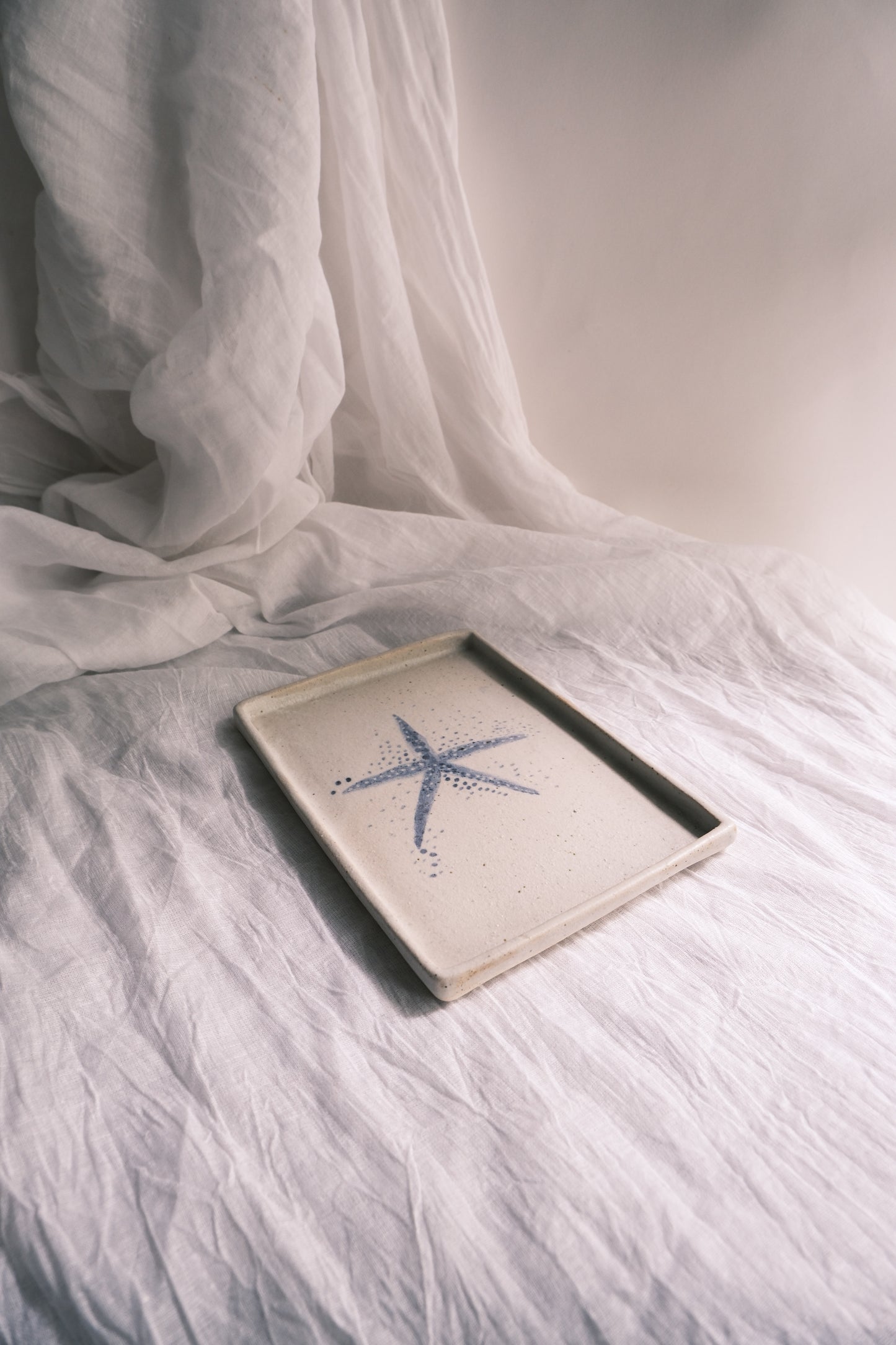 Rectangular Tray for Serving or Keepsakes- Starfish