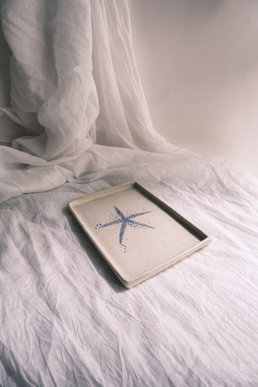 Rectangular Tray for Serving or Keepsakes- Starfish