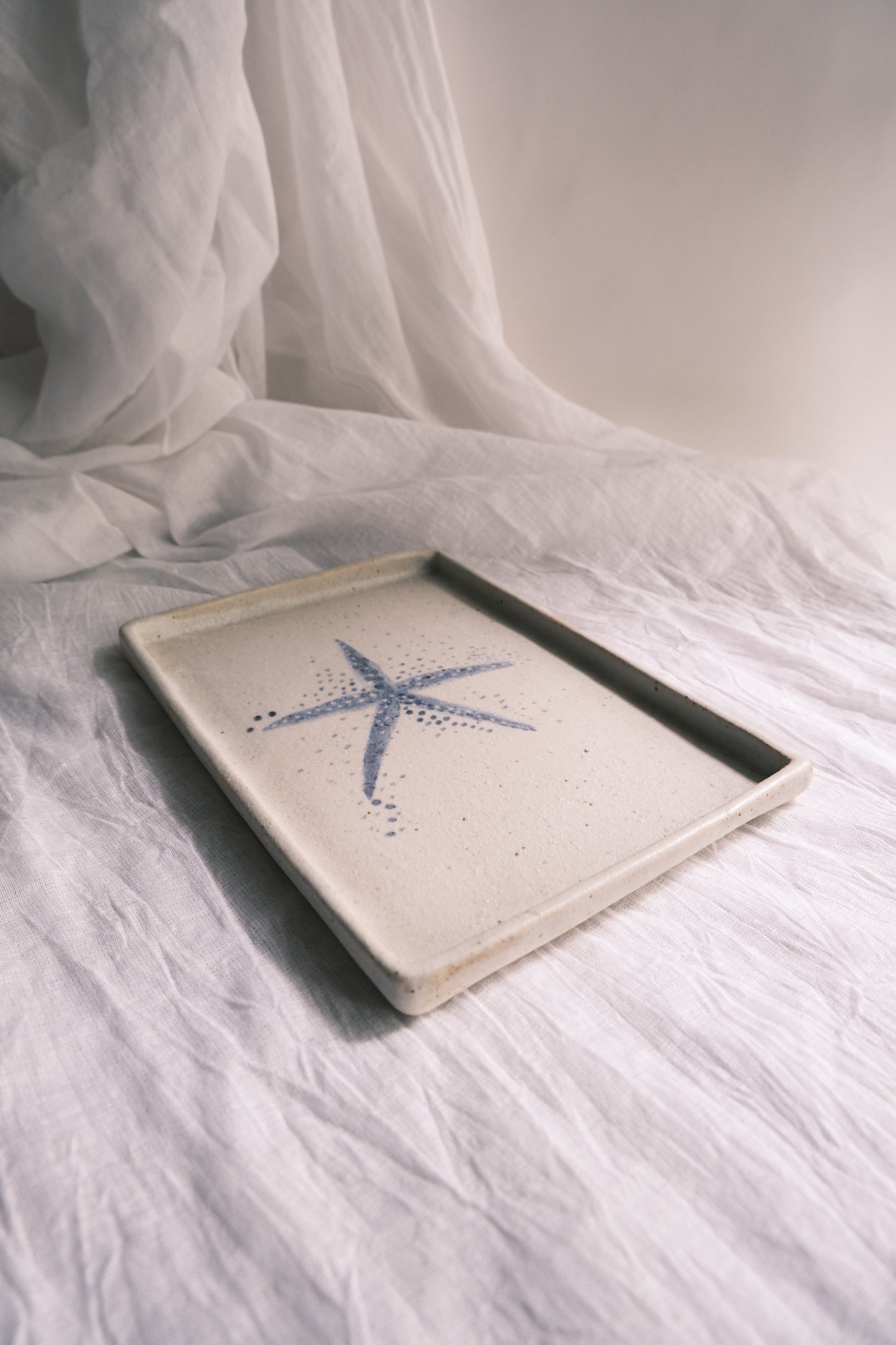 Rectangular Tray for Serving or Keepsakes- Starfish