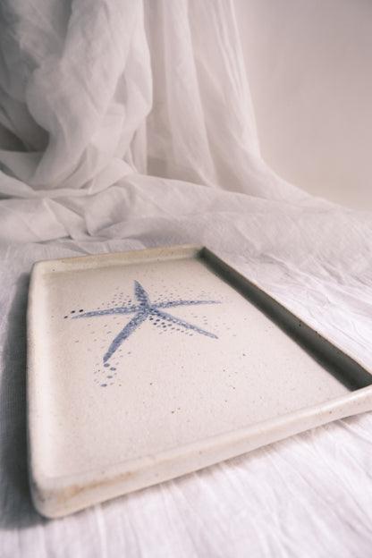 Rectangular Tray for Serving or Keepsakes- Starfish