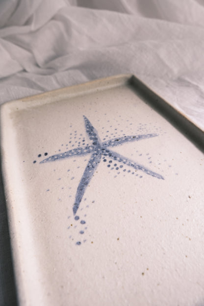 Rectangular Tray for Serving or Keepsakes- Starfish