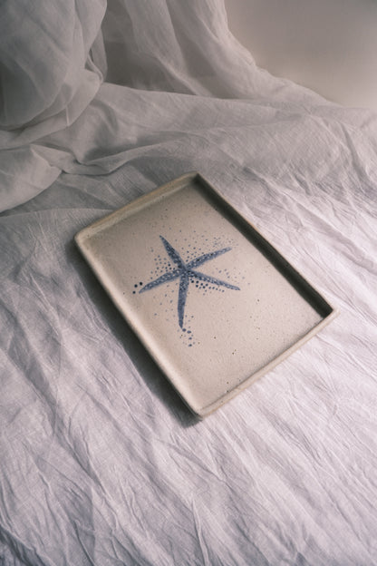 Rectangular Tray for Serving or Keepsakes- Starfish