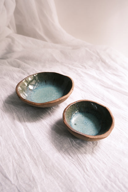Dip Bowl/Small Katori- Set of 2- Mottled Green