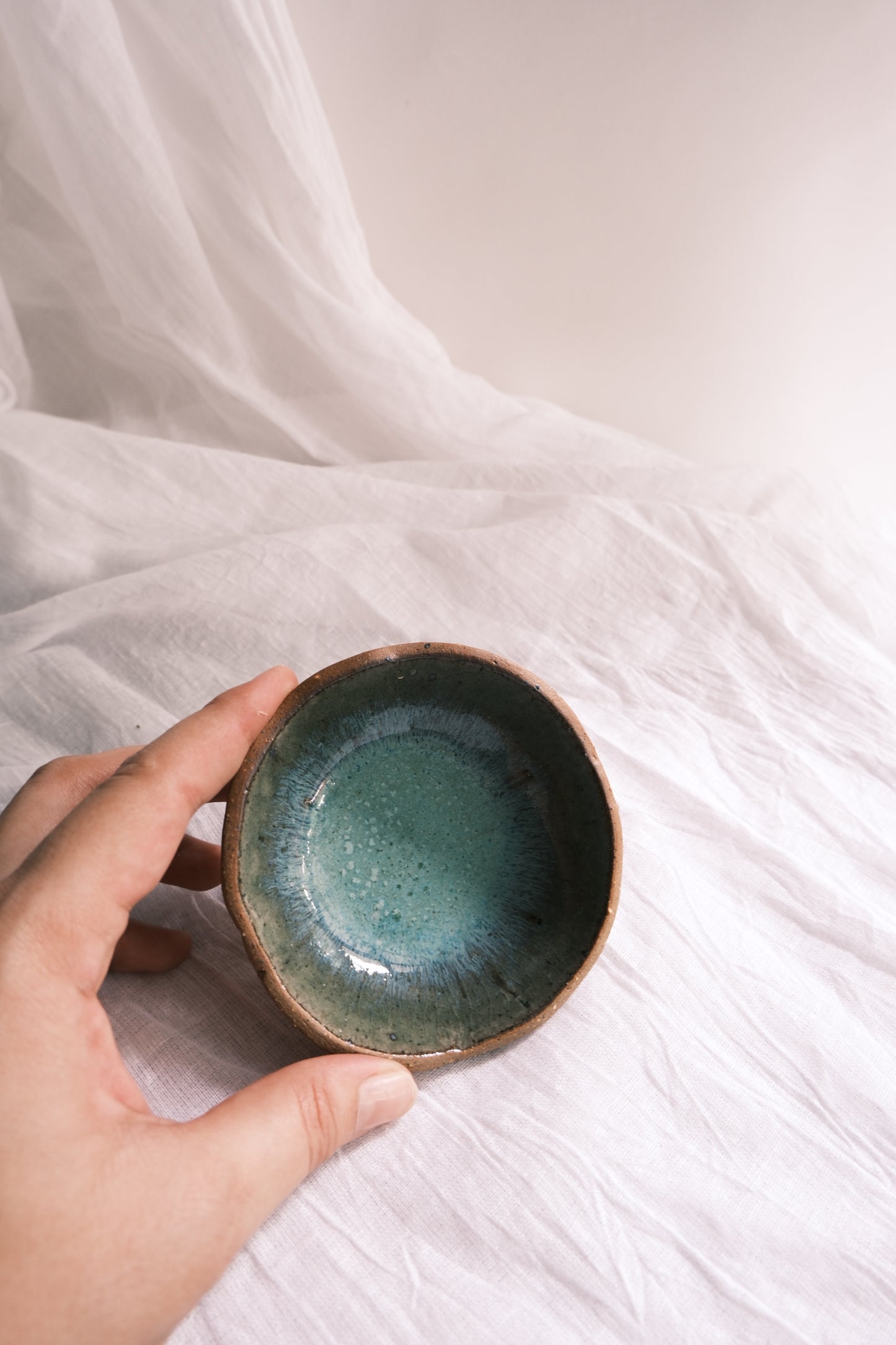 Dip Bowl/Small Katori- Set of 2- Mottled Green