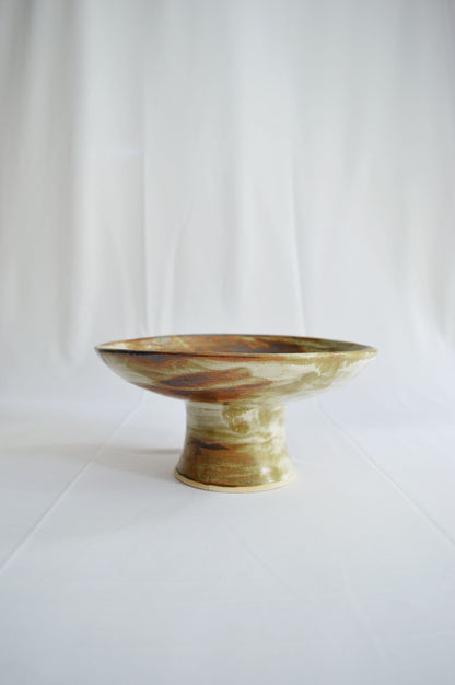 Pedestal Bowls- Dark Shino