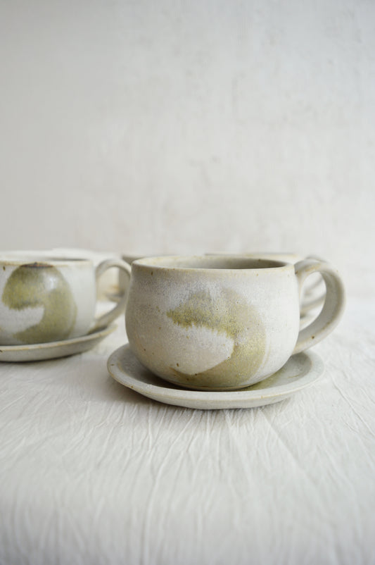 Cappuccino Cup & Saucer- Stone