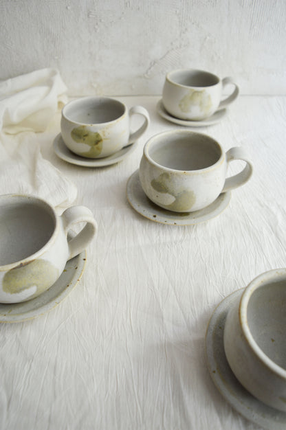 Cappuccino Cup & Saucer- Stone