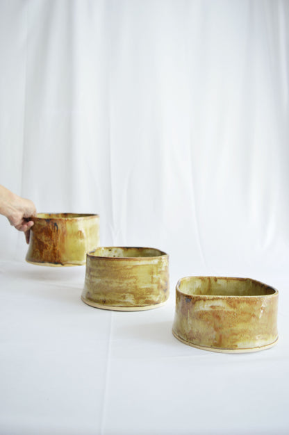 Curvy Serving Bowls- Dark Shino- Wabi Sabi