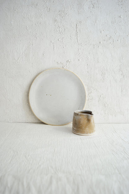 Serving Platter & Sauce Pourer Set- Stone and Wood Ash