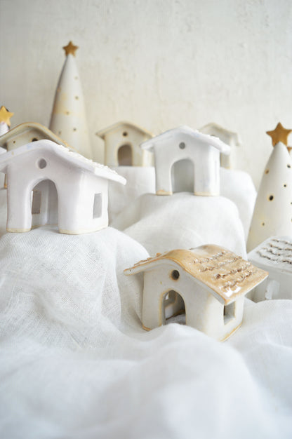 Ceramic Tealight Cottage #1