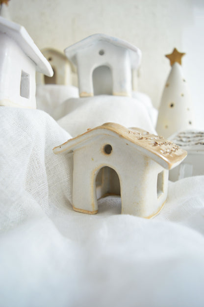 Ceramic Tealight Cottage #1