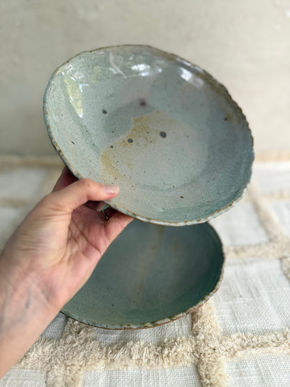 Serving Bowl/ Dinner Bowl- Crackle Glaze