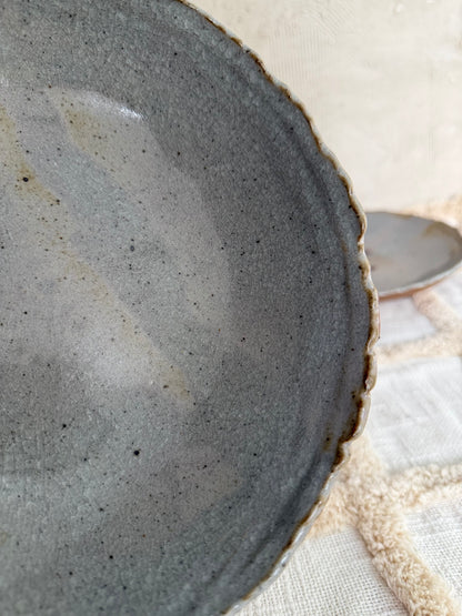 Serving Bowl/ Dinner Bowl- Crackle Glaze