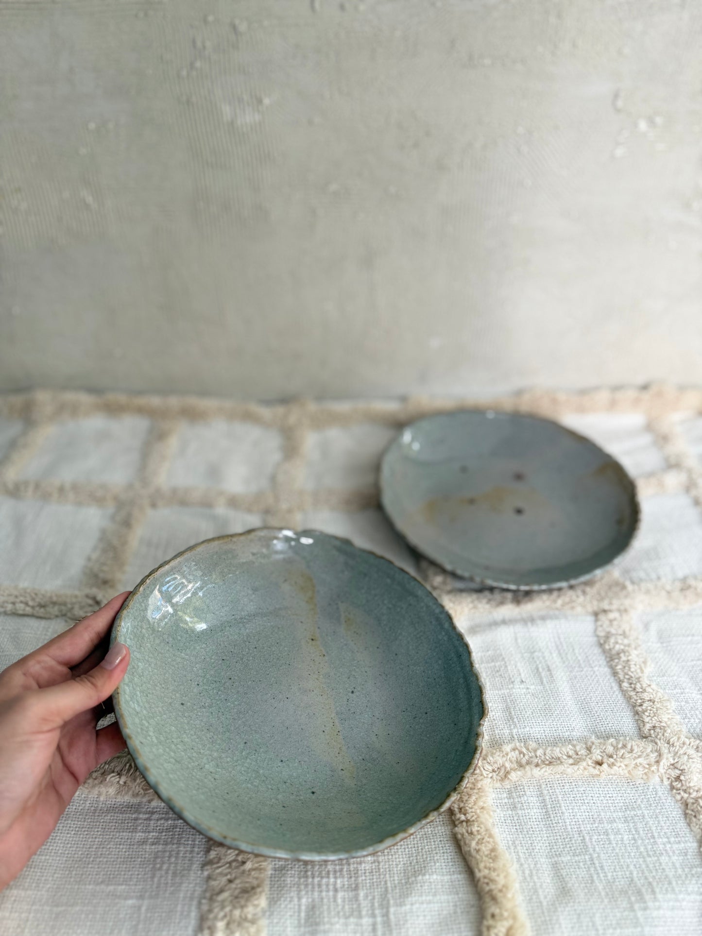 Serving Bowl/ Dinner Bowl- Crackle Glaze