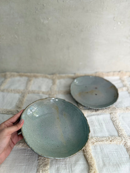 Serving Bowl/ Dinner Bowl- Crackle Glaze