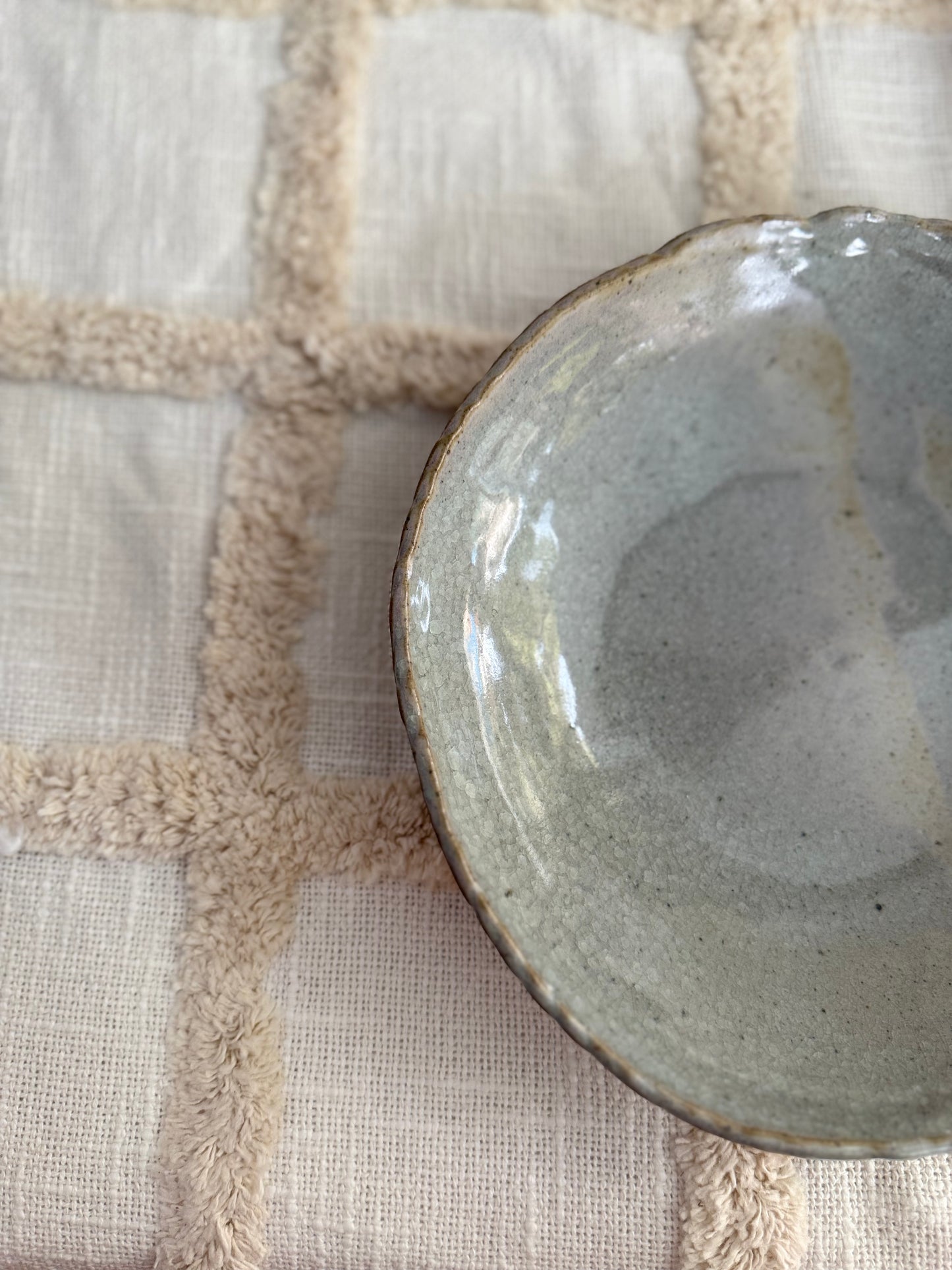 Serving Bowl/ Dinner Bowl- Crackle Glaze