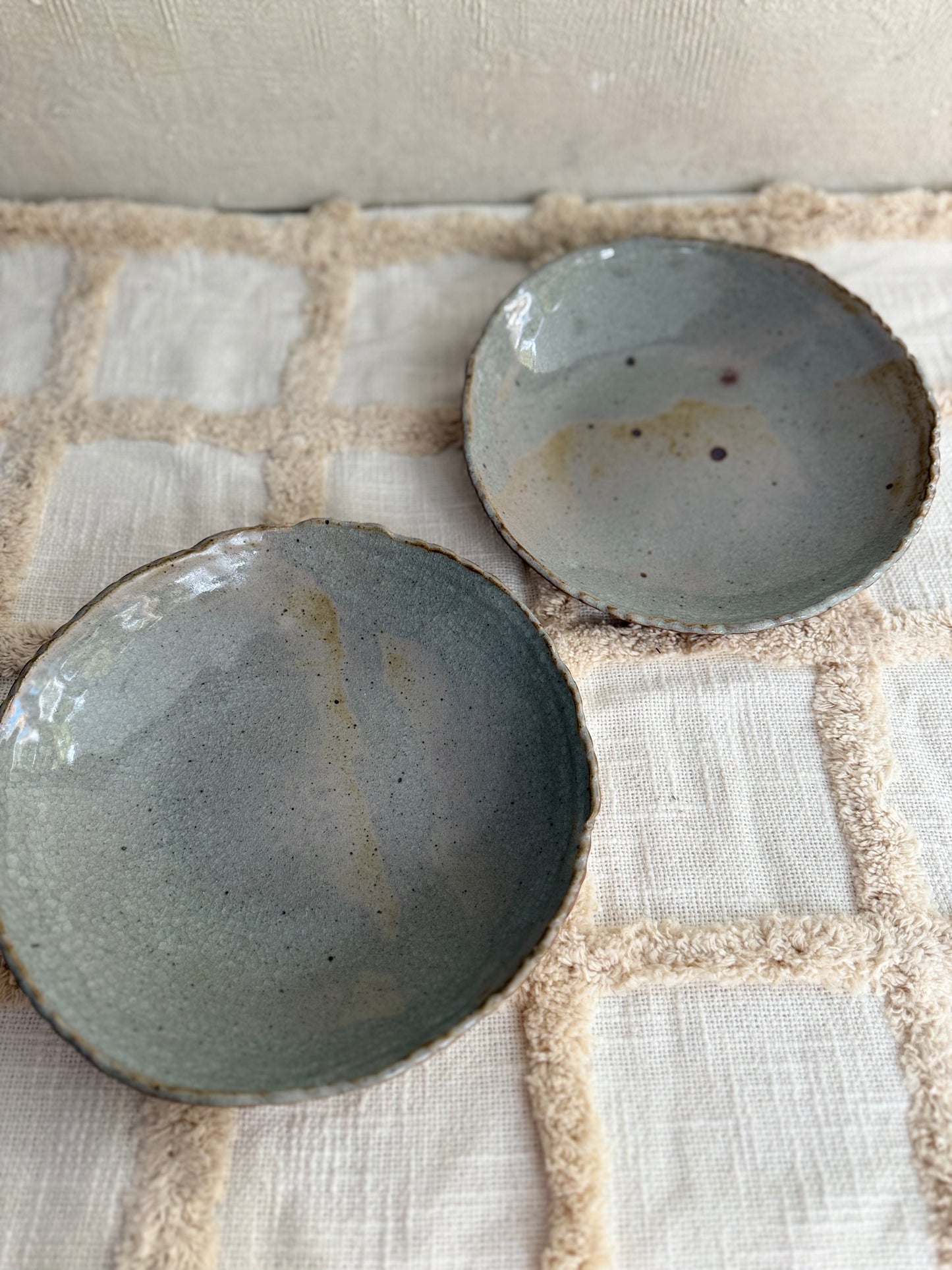 Serving Bowl/ Dinner Bowl- Crackle Glaze