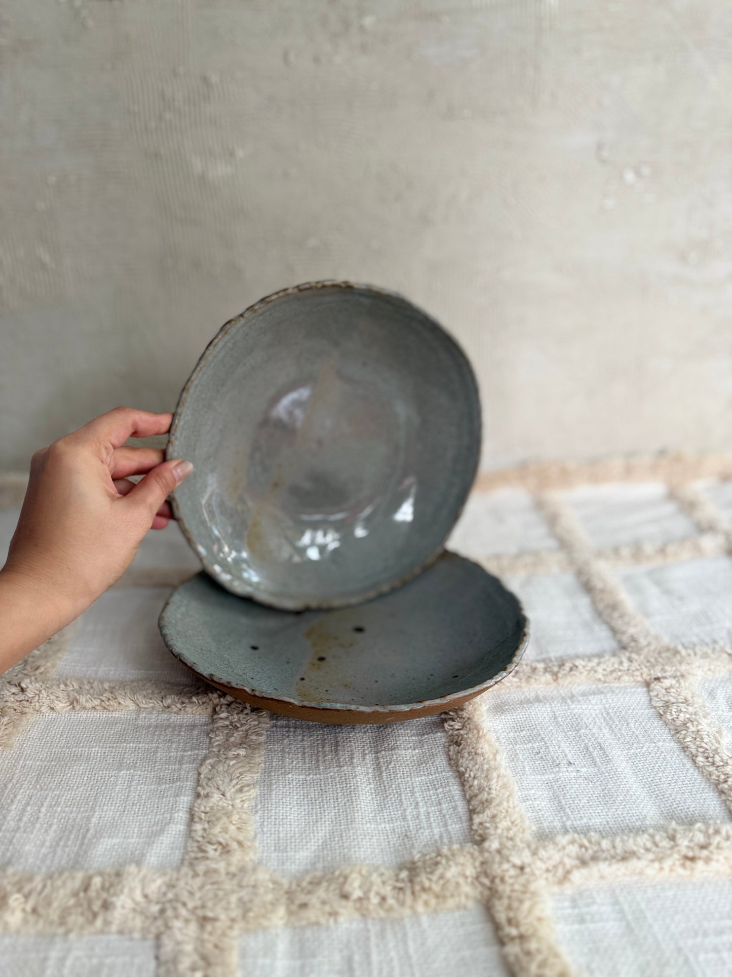 Serving Bowl/ Dinner Bowl- Crackle Glaze