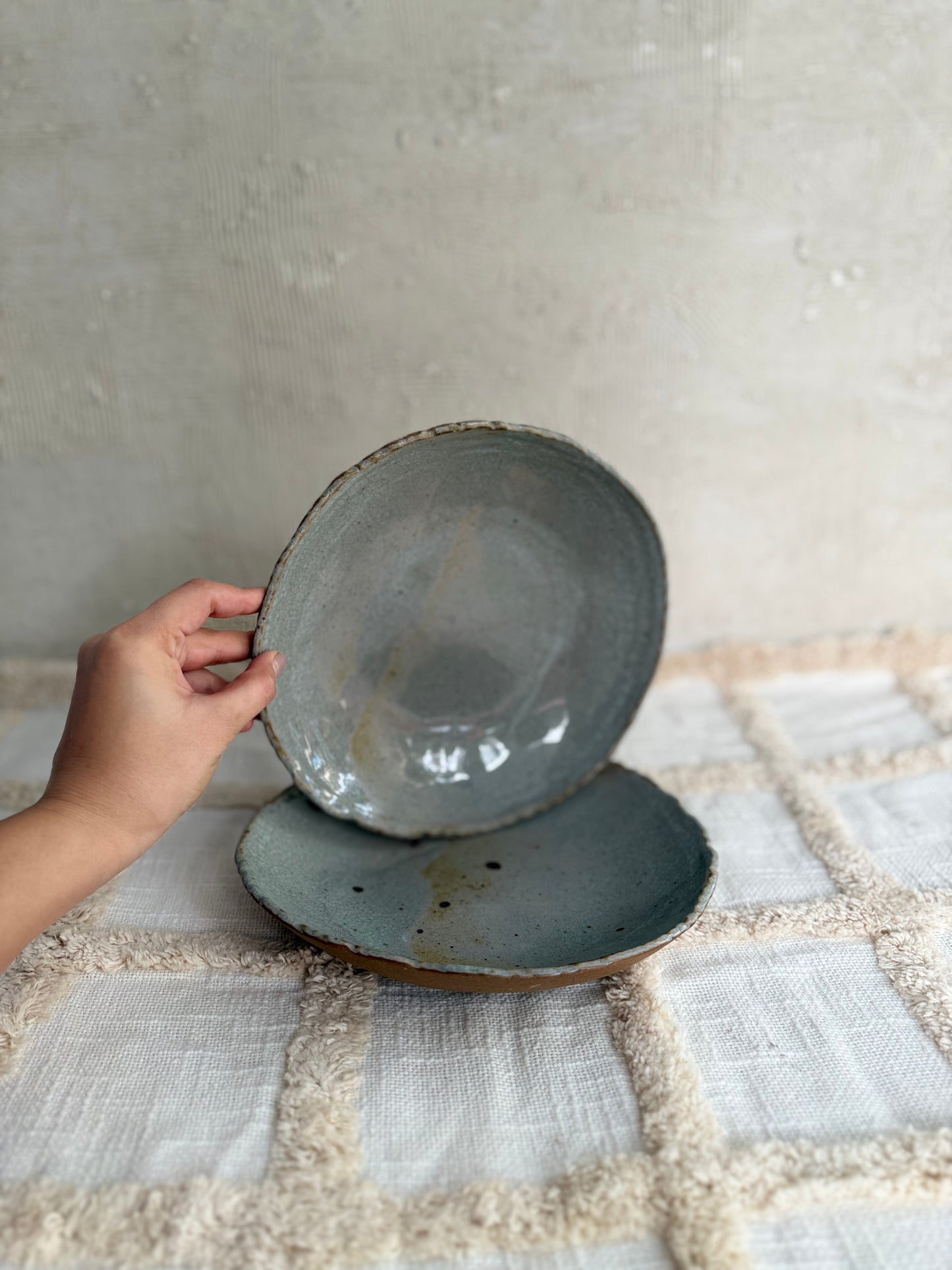 Serving Bowl/ Dinner Bowl- Crackle Glaze