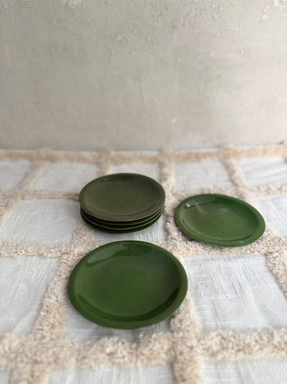Small Plate- Forest Green- Set of 2