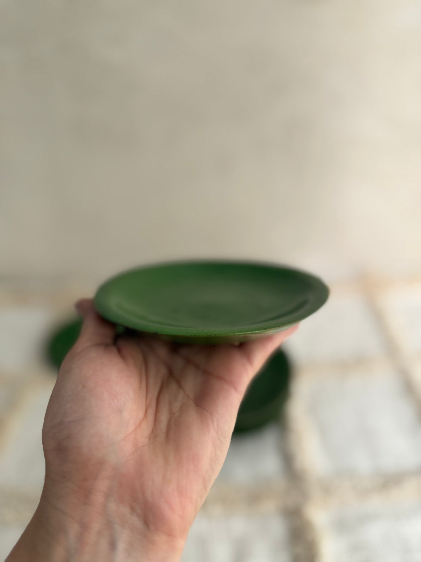 Small Plate- Forest Green- Set of 2