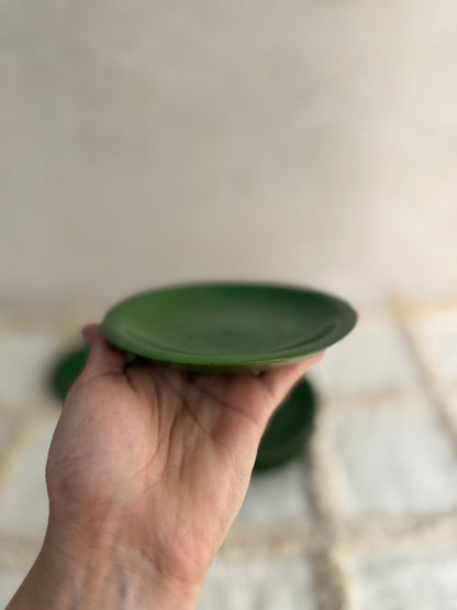 Small Plate- Forest Green- Set of 2
