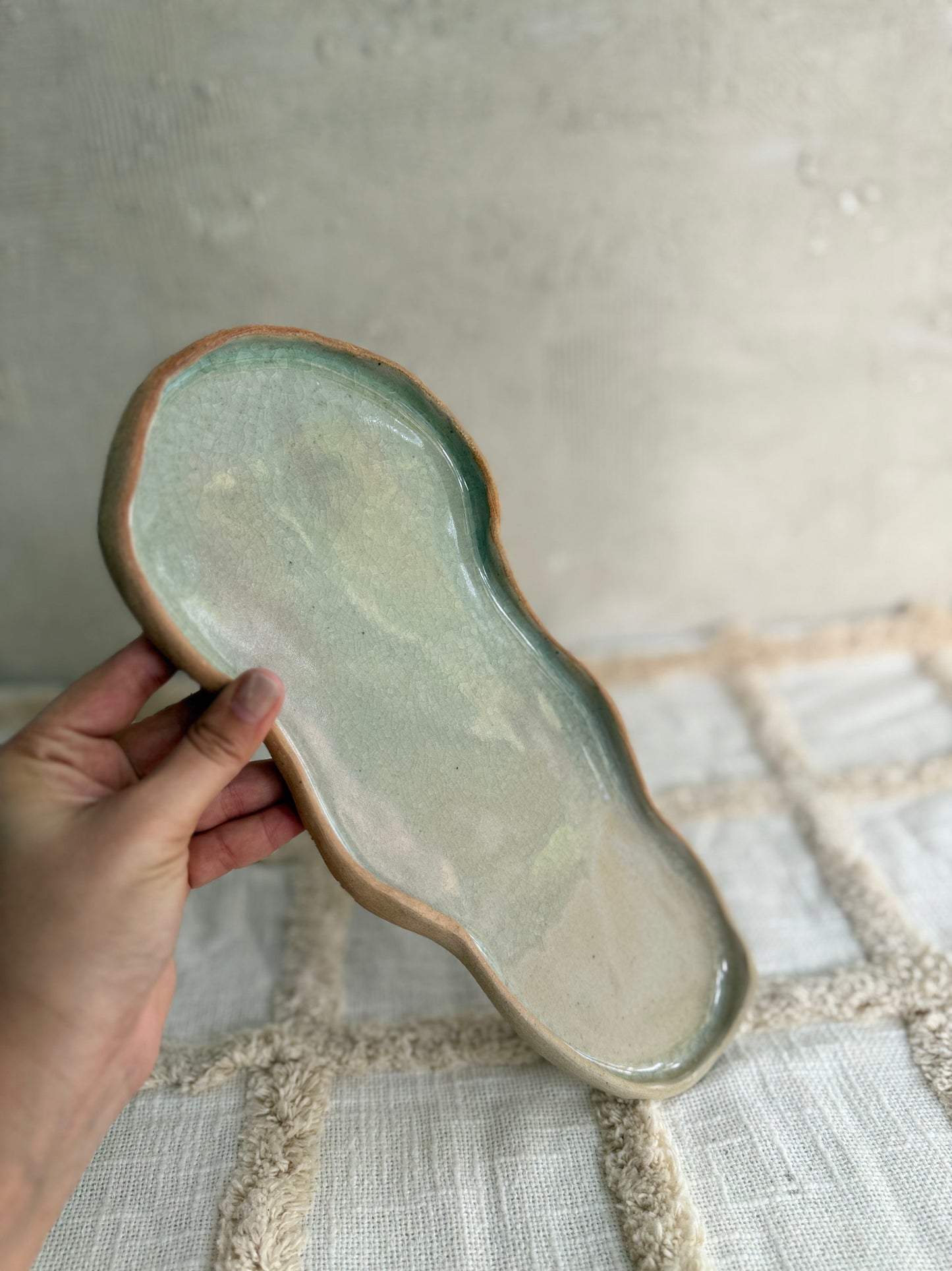 Serving Platter- Crackle Glaze