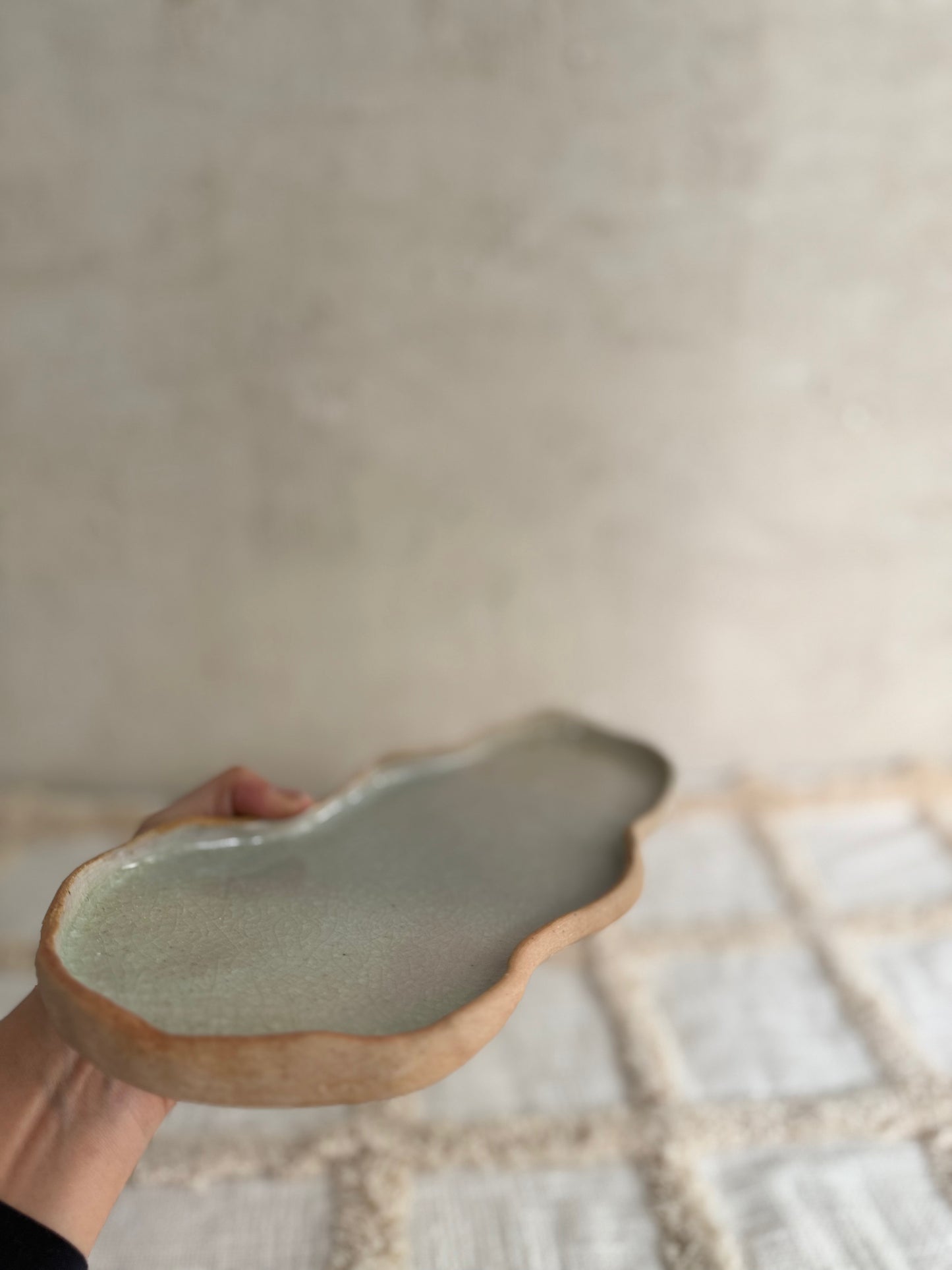 Serving Platter- Crackle Glaze