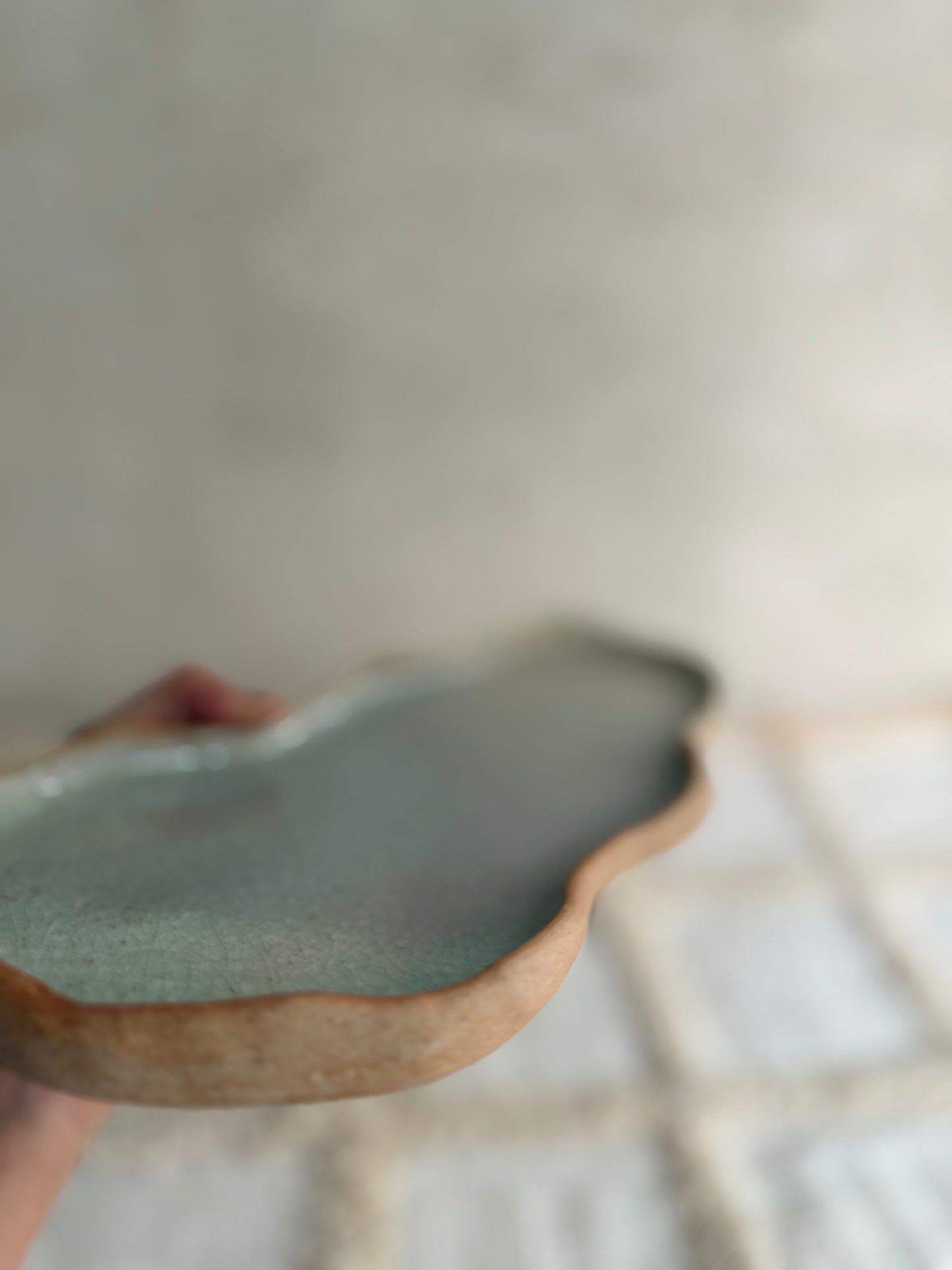 Serving Platter- Crackle Glaze