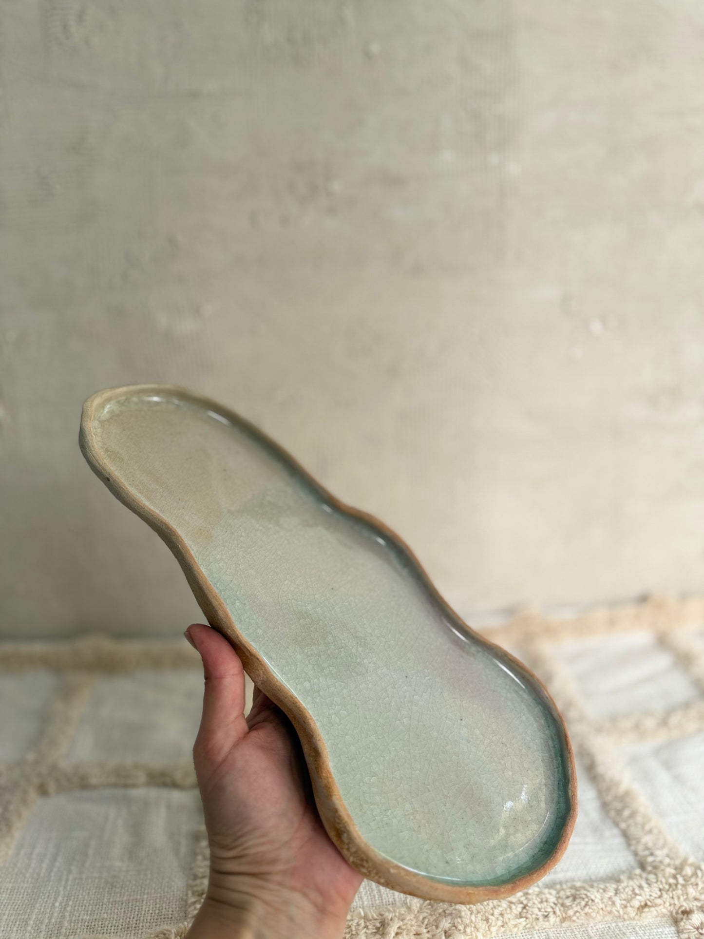 Serving Platter- Crackle Glaze