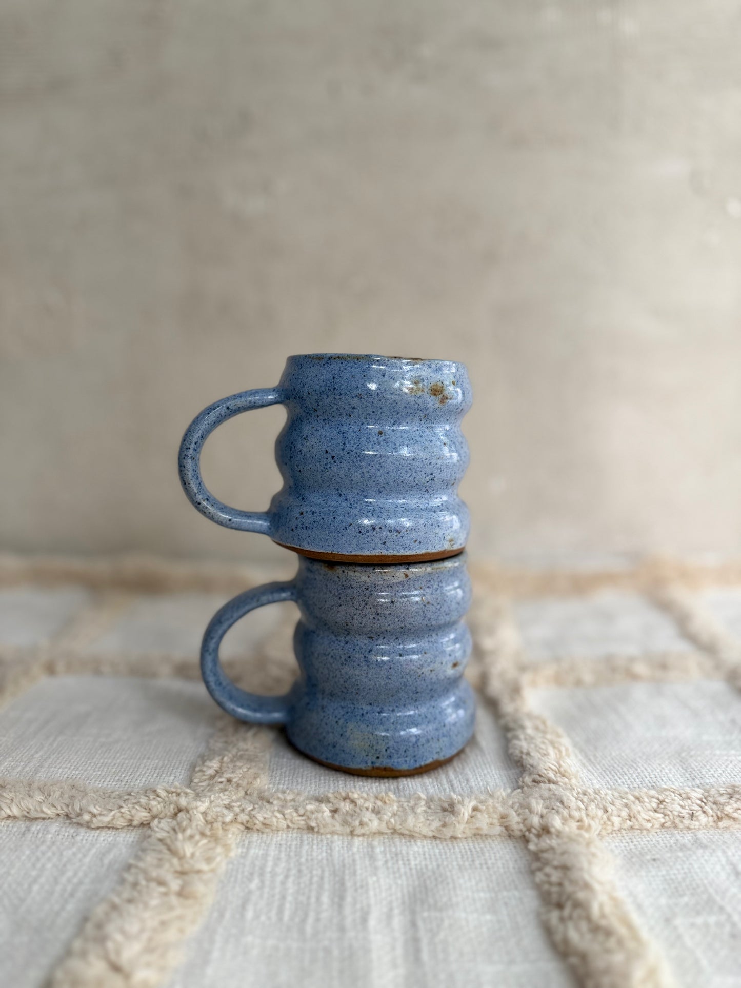 Bubble Mug- Speckled Blue